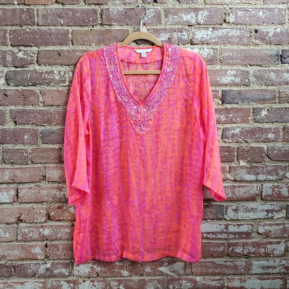 Laura Ashley Beaded Tunic   Large